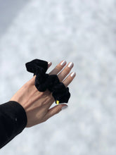 Load image into Gallery viewer, &#39;BLACK DIAMOND&#39; VELVET SCRUNCHIE