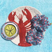 Load image into Gallery viewer, &#39;LOBSTER PARTY&#39; SATIN SCRUNCHIE